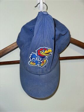 Vintage Kansas Jayhawks Blue Logo Baseball Cap